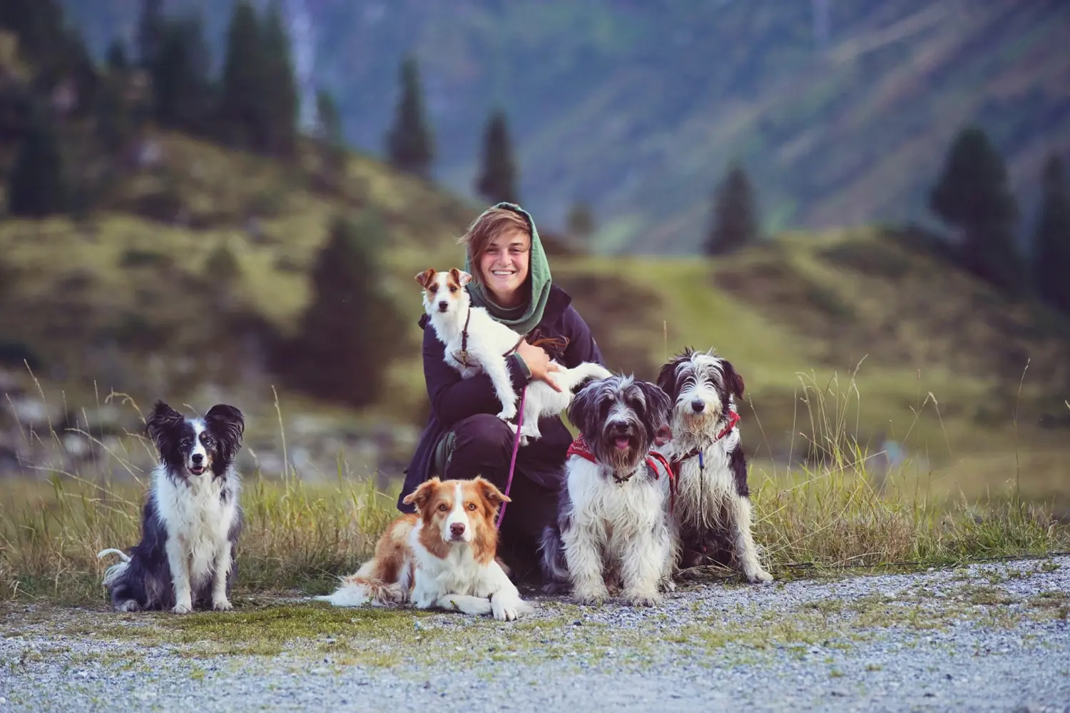 Charly Arzberger mit Hunden